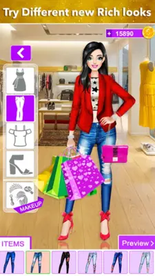 Rich Girl DressUp Fashion Game android App screenshot 11