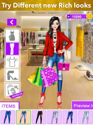 Rich Girl DressUp Fashion Game android App screenshot 5